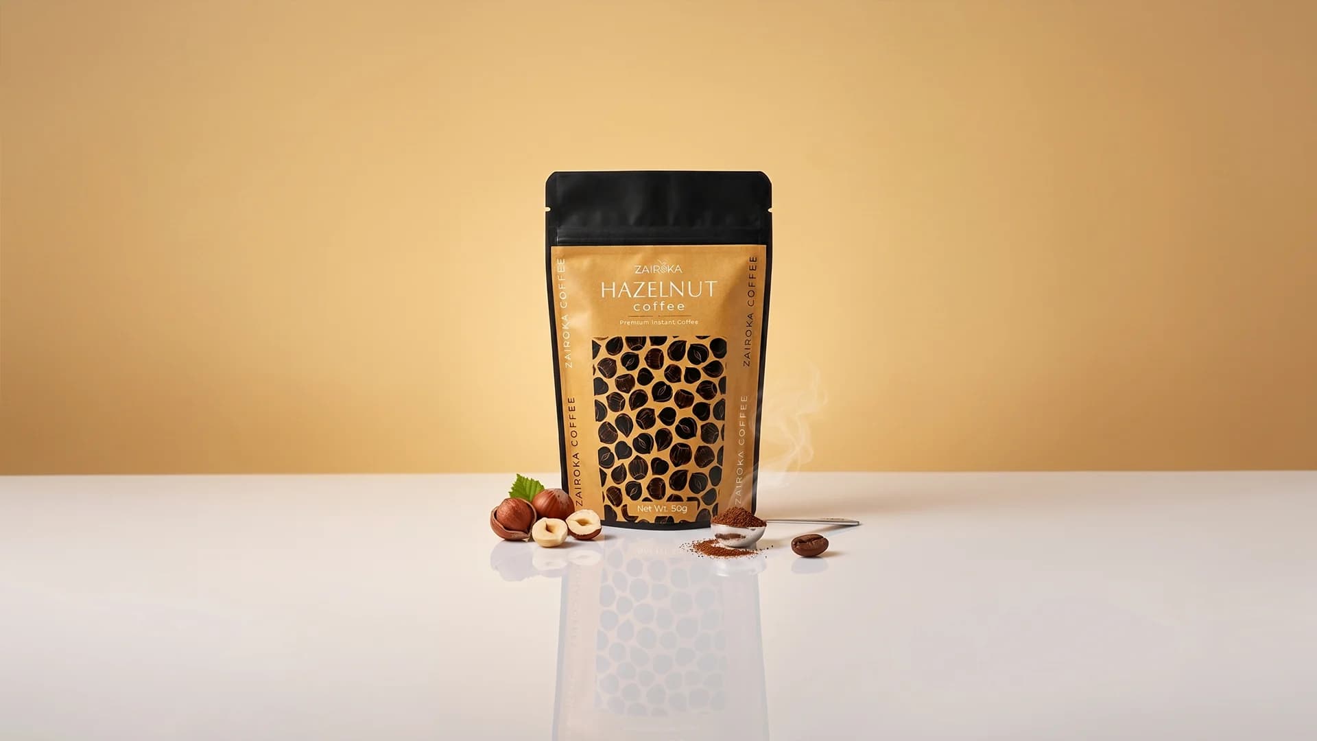 Zairoka Hazelnut Premium Instant Coffee